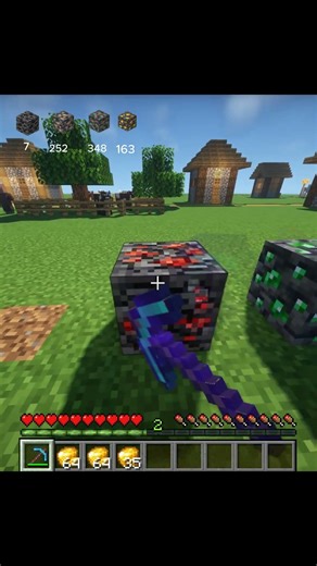 Minecraft ores vs fortune 255 pickaxe #minecraftshorts #minecraft#minecraftmemes
