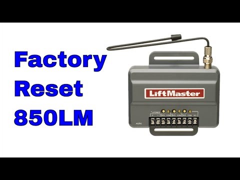 Factory Reset Liftmaster 850LM Universal Receiver