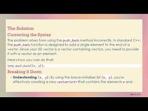 How to Properly Add Elements to a 2D Vector in C+ +