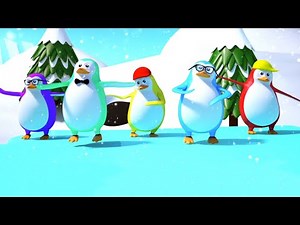 Cinq petits pingouins | Chansons pour enfants | Dessins animés | Comptines bébé