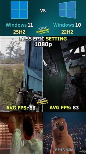 Windows 10 22H2 vs Windows 11 25H2 - Which OS Is Faster for Gaming? #shorts #pcgaming #windows