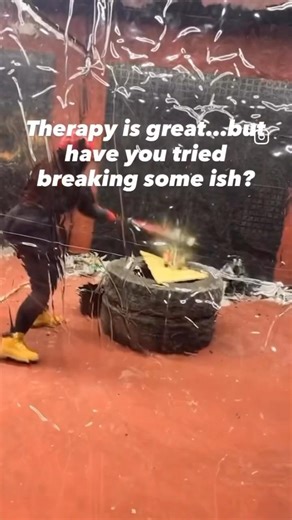 Therapy is great, but have you every tried breaking some ish? 😈💥🔨 #RageRoom