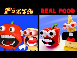 Pizza Tower Screaming Meme Vs Real Food