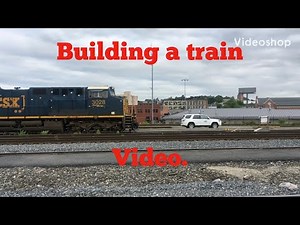 Building an entire train. This is the CSX intermodal base in Worcester, MA.