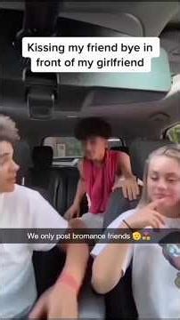 Is Bromance, kissing my friend bye infront of my girlfriend #viral #shorts #viralshorts #fyp #fypシ