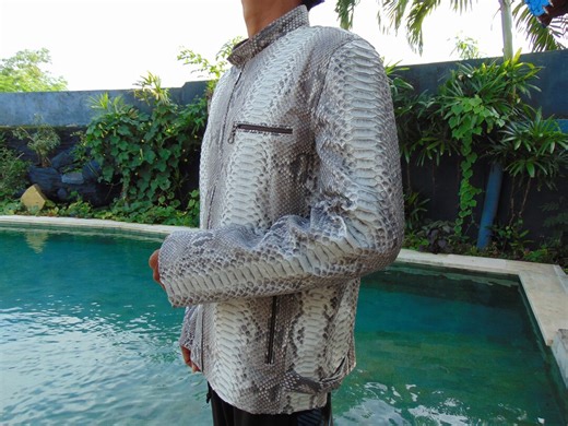 Genuine Snake Skin Handmade Men’s Jacket – Custom Made, First Class - Etsy