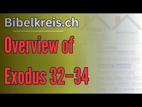 Overview of Exodus 32–34