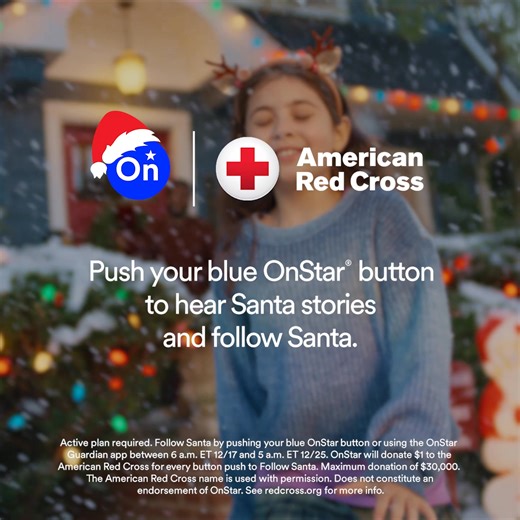 Create magic with OnStar! Push your blue OnStar button every day to hear exciting Santa stories from children’s author Adam Rubin and follow Santa’s journey on Christmas Eve. | Cardinal Buick GMC