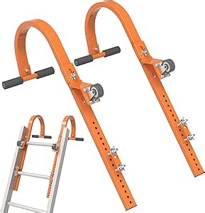 2 Ladder Roof Hook with Wheels, Heavy Duty Steel Ladder Hooks with Grip T-Bar for Damage Prevention, 550 Lb Weight Capacity, Easy Access to Steep Roofs