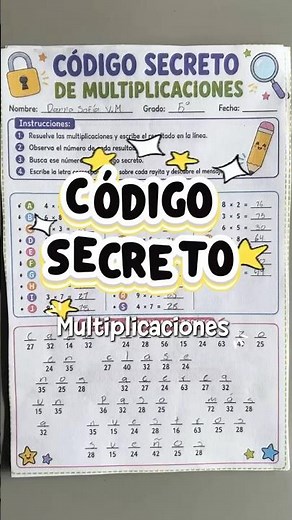 Math secret code to practice multiplication tables #MultiplicationTables