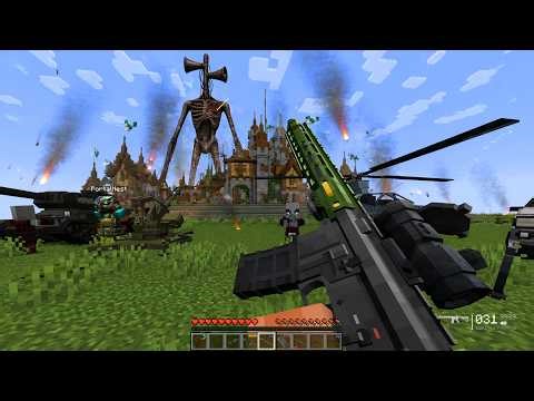 Pillagers Raided Our Village with SIREN HEAD… So We DESTROYED Their Castle Using MODERN WEAPONS! 💀💣🔥
