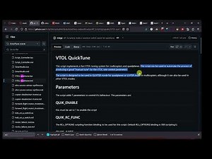 Ardupilot QuickTune Part 1