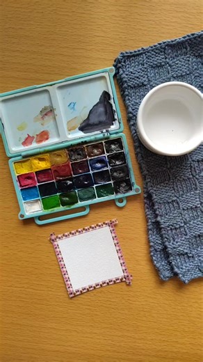 An improvised Hobbit House watercolour painting.