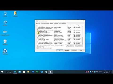 W10-0038 In msconfig services in en uitschakelen in Windows 10