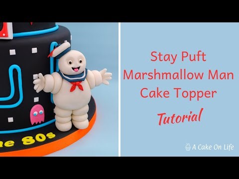 Stay Puft Marshmallow Man Cake Topper Tutorial
