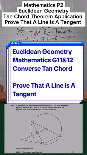 Converse Tan Chord Theorem Application in Mathematics