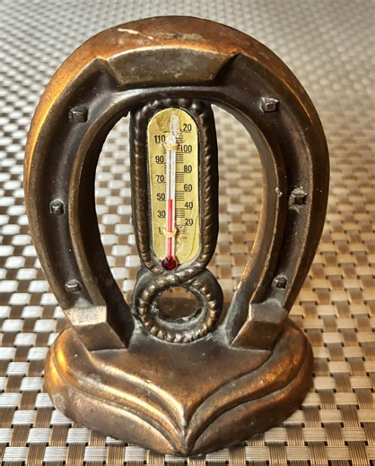Vintage Horseshoe Table Thermometer - Etsy