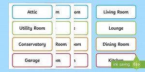 Rooms in the House Labels