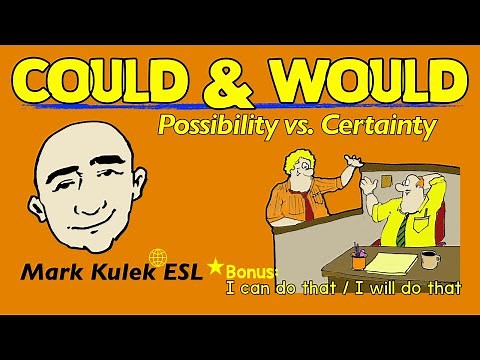 Could & Would (possibility vs. certainty) + I can / I will | Learn English - Mark Kulek ESL