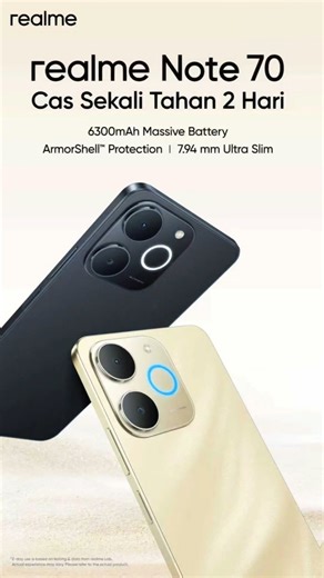 52K views · 715 reactions | ✨ The wait is finally over — unbox the realme Note 70! Slim yet powerful, it packs a massive 6300mAh battery, iconic Magic Pulse Light, and a sleek 7.94mm ultra-slim design. #realmeSG | realme | Facebook