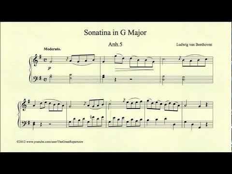 Beethoven, Sonatina in G major, Anh 5, Moderato