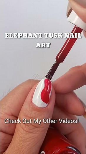 Elephant Tusk Nail art #shorts