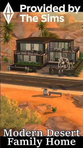 Beautiful Modern Family Home in the Desert! | Sims 4 No CC Build Tour