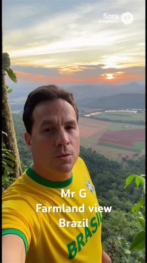 Mr. G World Tour: Brazilian farmland view atop the rain forest.