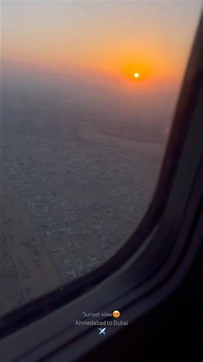 Spicejet flight- Ahmedabad to Dubai. Take off from Ahmedabad and sunset in Dubai #shortvideo#travel