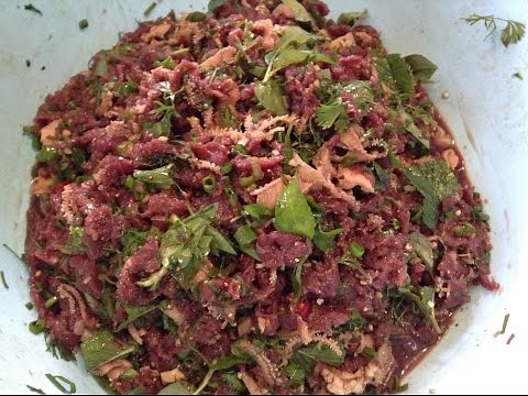 How To Make Larb Beef (LAO FOOD) Home Made By Kaysone
