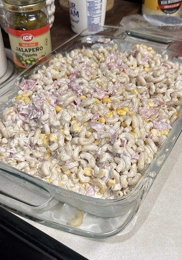 Momma loved your recipe @GueraShenanigans!!! @Josh Godfrey @Josh’s Momma #joshsmom #joshandmomma #easyrecipe #macoronisalad #easyrecipe