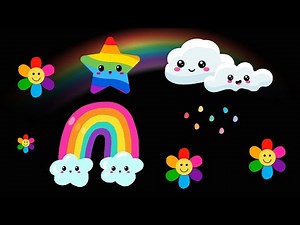 Baby Bear | Rainbow | Colorful Sensory Video for Babies
