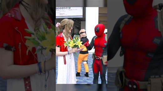 Deadpool meets Aerith Gainsborough #deadpool #ff7 #cosplay