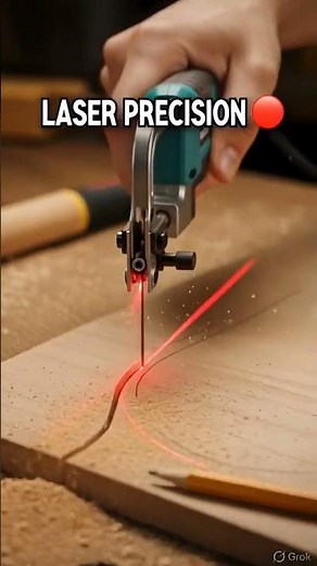 Mini Laser Guide Saw That Never Misses a Cut 🔴#minitools #minitools #diytools #powertools #scrollsaw