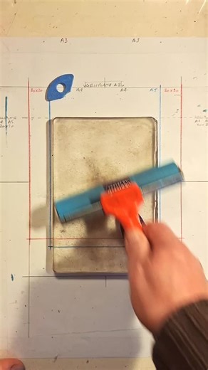 Peter Carael | Printmaker on Instagram: ". "Blue Eye" I found this little blue eye shaped plastic thing. It had been lying around on the street for a while because the surface has a lot of wear and tear giving a nice printed scratch pattern. Tried using more color again, starting with a dark aubergine backed with almost the same blue as the found object itself. FOUND OBJECT 260201 Gelplate monoprint Acrylic on A4 paper #art #printmaking #contemporary 道端にしばらく放置されていた青い目の形をした小さなプラスチック片を見つけた。表面には擦り傷