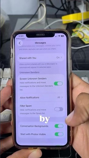how to filter spam and unknown messages on iphone. #iphone #iphonepromax #iphoneair #ios