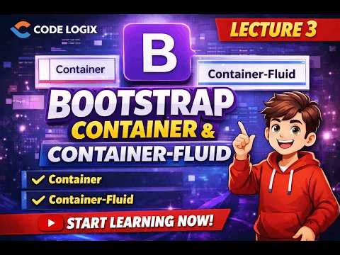 Bootstrap Container vs Container Fluid Explained | Bootstrap Tutorial for Beginners | Lecture 3
