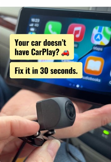 Upgrade your car in seconds 🚗✨ Wireless CarPlay & Android Auto, navigation, music, calls, and a backup camera — all without replacing your stereo. #tiktokmademeBuyIt #carplay #carhack #drivingupgrade #techfinds