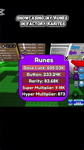 Showcasing my runes in Factory Rarities