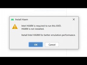 How To fix intel Haxm is not installed in Android Studio | haxm installation error on android