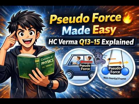 Pseudo Force Made Easy 🔥 | HC Verma Q13–15 Explained