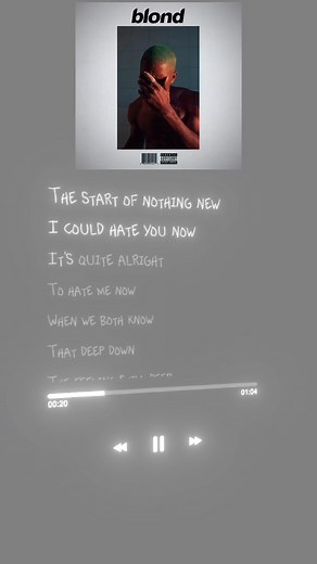 Ivy by Frank Ocean - Lyric Video Display