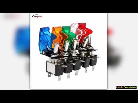 12V SPST Toggle Rocker Switch LED Light for Ignitions Boost Marine Boat Racing Car Switch Light