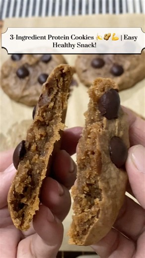 3-Ingredient Protein Cookies 🍌🥜💪 | Easy Healthy Snack!