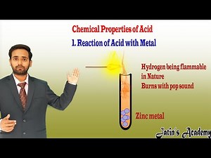 Pop sound test for hydrogen when Zinc Metal react with acid ANIMATED VIDEOS Jatin Academy (2020)