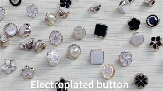 Small Fragrant Plastic Pearl Button Electroplated Shirt Button
