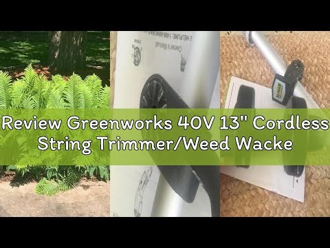 Review Greenworks 40V 13" Cordless String Trimmer/Weed Wacker + Edger (Includes 20 Blades), 2.0Ah Ba
