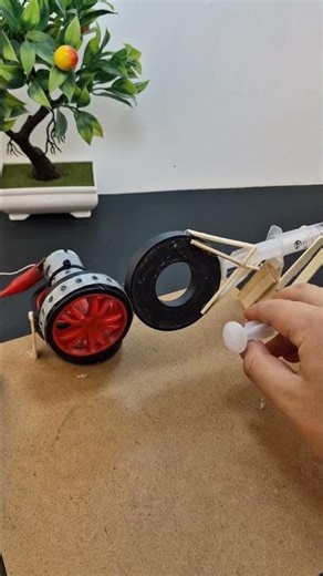 Magnetic emergency brake | #dcmotor #dcman #techexperiments #tech #brake #magnetic