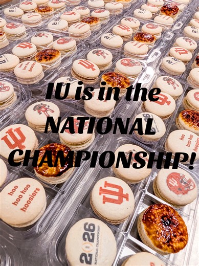 HOOSIERS — we’re READY. Filigree Bakery is going FULL IU for the National Championship game ❤️ The best place to get your desserts in Indianapolis ❤️❤️ Cutout cookies. Cakes. Special IU macaron samplers. And yes — ALL your favorites too: ✨ Labubus ✨ Brownies ✨ Macarons ✨ Chocolate truffles AND YES — WE ARE OPEN MONDAY. 🕘 9am–3pm 📍Filigree Bakery 6331 Carrollton Ave Indianapolis, IN 46220 Select items are available for delivery through @doordash Grab desserts for the watch party, the superstiti