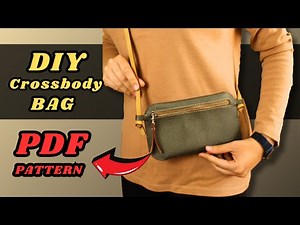 🔴DIY handmade leather Crossbody Phone Bag | Easy Craft Tutorial |PDF Pattern